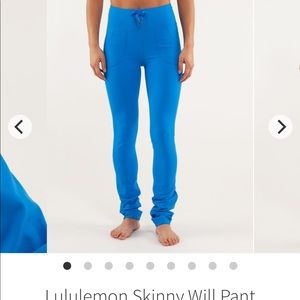 Lululemon Skinny Will Pant, Beaming Blue, size 6